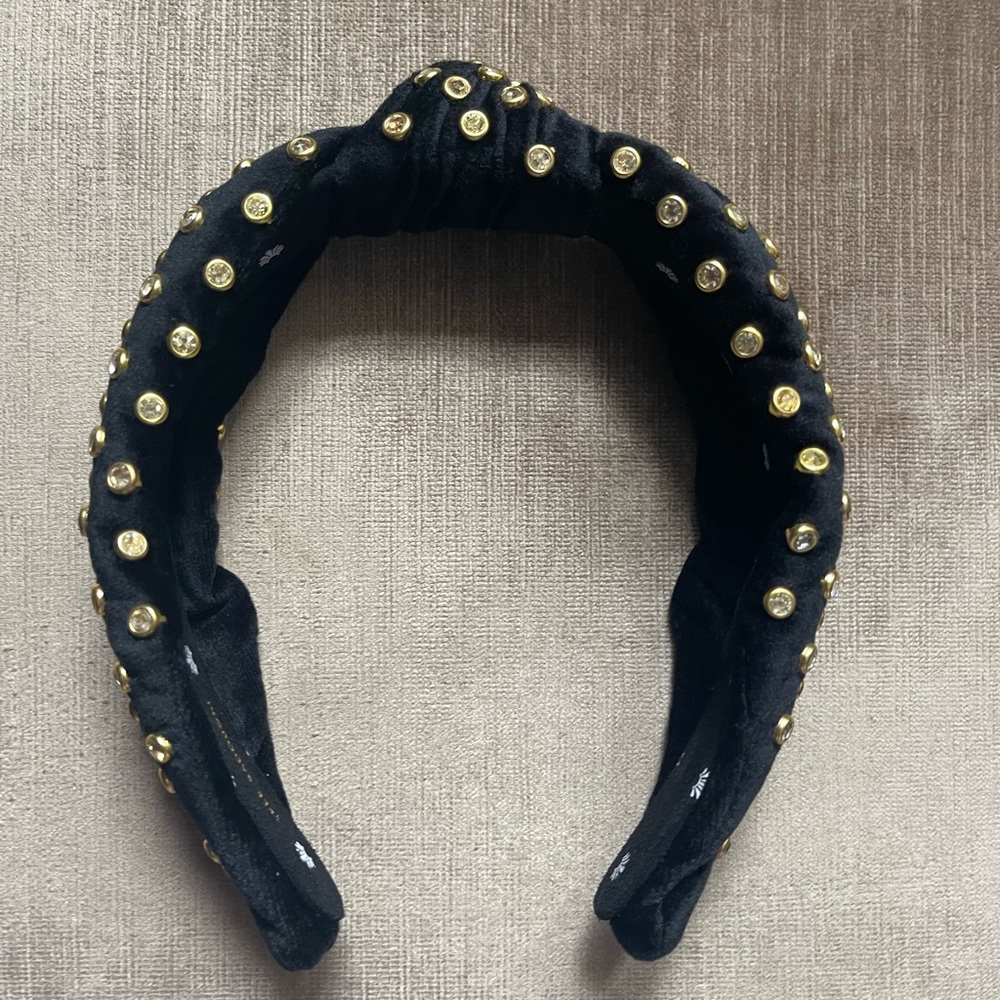 🔥SALE!🔥BN Lele Sadoughi Black Velvet Jeweled Headband